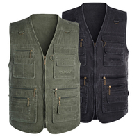 Groothandel Vest Custom Mannen Katoen Leisure Outdoor Hunting Vissen Vest Met Multi Pocket Vest