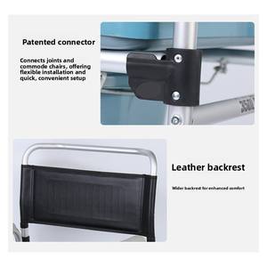 Chaise <span class=keywords><strong>de</strong></span> toilette portable en aluminium MK Modèle 2067, prix usine, pour <span class=keywords><strong>la</strong></span> sécurité en salle <span class=keywords><strong>de</strong></span> bain, pour personnes âgées et femmes enceintes, capacité 150 kg - Product Image 4