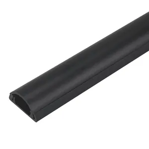 Wholesale Fireproof type with good insulation 18x10mm black PVC cable trunking floor plastic Wiring Duct