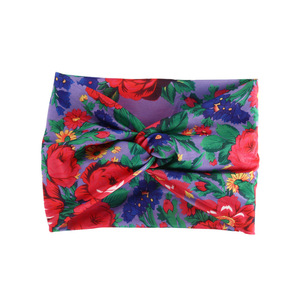Nueva Diadema Ancha con Nudos, Diseño Floral Multicolor, Turbante Elástico, Accesorios Tradicionales para el Cabello de Mujer - Product Image 6