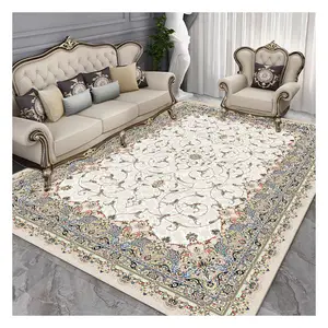 Tapis lavables au design vintage avec tapis antidérapants pour le salon, la chambre à coucher, tapis à imprimé floral