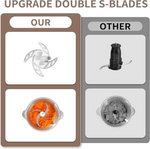 Automatic 300W 2L Multifunctional <b>Vegetable</b> <b>Chopper</b> <b>Electric</b> Stainless Steel Meat Grinder - Product Image 5