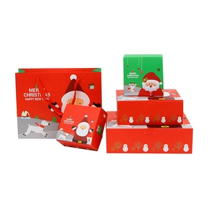 Scatola di torta di Natale personalizzabile con manico in scatola per torta rossa verde scegli la scatola per torta di Natale - Product Image 4