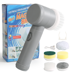 Spazzola Elettrica 5 in 1 Senza Fili per Pulizia, Ricaricabile USB, Portatile per Cucina e Stoviglie - Product Image 1
