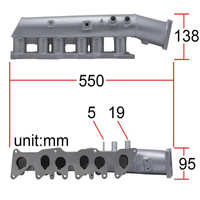 Collecteur d'admission en aluminium pour VW Golf VR6 2.8 et 2.9 litres 12V
