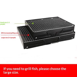 <span class=keywords><strong>Barbecue</strong></span> au charbon de bois pliable <span class=keywords><strong>Zibo</strong></span>, portable pour l'extérieur, design détachable, usage domestique, modèle G6879, électroplaqué - Product Image 3