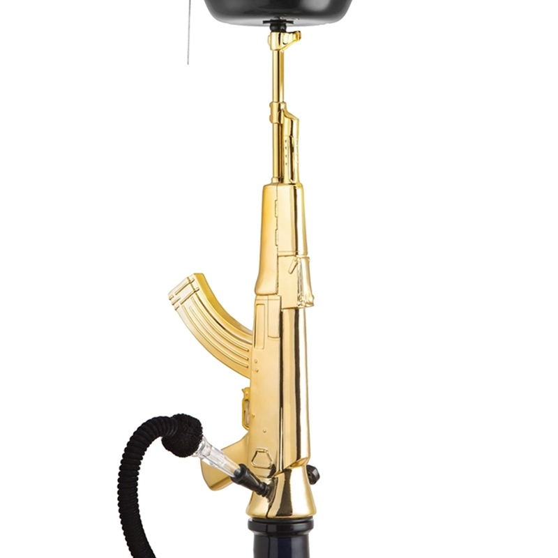 Cachimba de carbono con forma de cohete negro, Cachimba de carbono Original, para Shisha, ak47