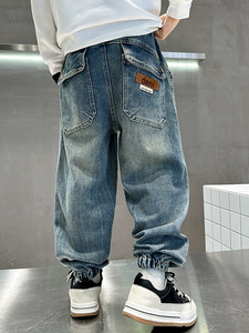 12 modèles de jeans pour enfants et adolescents, nouvelle mode printemps-automne, vêtements pour garçons, pantalons décontractés pour enfants, jeans en denim pour garçons de 4 à 15 ans - Product Image 3