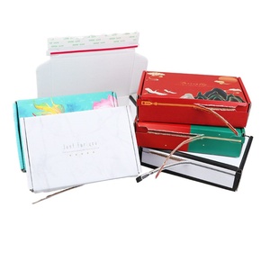 Boîte cadeau en papier kraft personnalisée Boîte d'expédition biodégradable écologique Boîte d'expédition pliante avec impression de logo pour la vente au détail/Promotions - Product Image 3