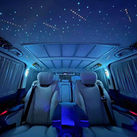 Kit d'éclairage de plafond 16W RGBW Twinkle Starry Sky, étoile de toit de voiture, contrôle de la musique, lampe d'ambiance à fibre optique pour l'intérieur de la voiture.
