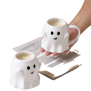 แก้วกาแฟลายผีฮาโลวีน INS ลายพอร์ซเลนนูนลายเอลฟ์การ์ตูน สร้างสรรค์ สวยงาม มีเอกลักษณ์ พร้อมหูจับและช้อน ใช้กับไมโครเวฟได้ - Product Image 1