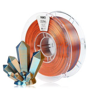 Filament <span class=keywords><strong>PLA</strong></span> magique R3D <span class=keywords><strong>orange</strong></span> et bleu, 2 couleurs, soyeux, pour imprimante 3D FDM/stylo 3D, 1,75 mm, 1 kg, 340 m de longueur, tolérance de 0,02 mm, ROHS - Product Image 1