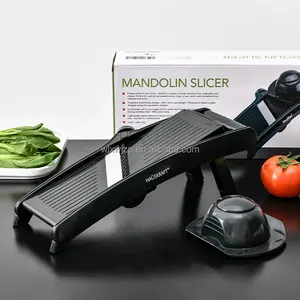 Trancheuse mandoline réglable en acier inoxydable pour cuisine avec gants résistants aux coupures Fonctionnement manuel - Product Image 2