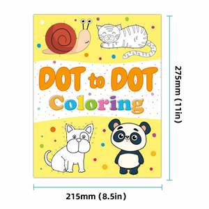 Increíble Libro de Colorear con Temática de Animales de Dibujos Animados, Conecta los Puntos, para Niños de 4 a 8 Años - Product Image 6