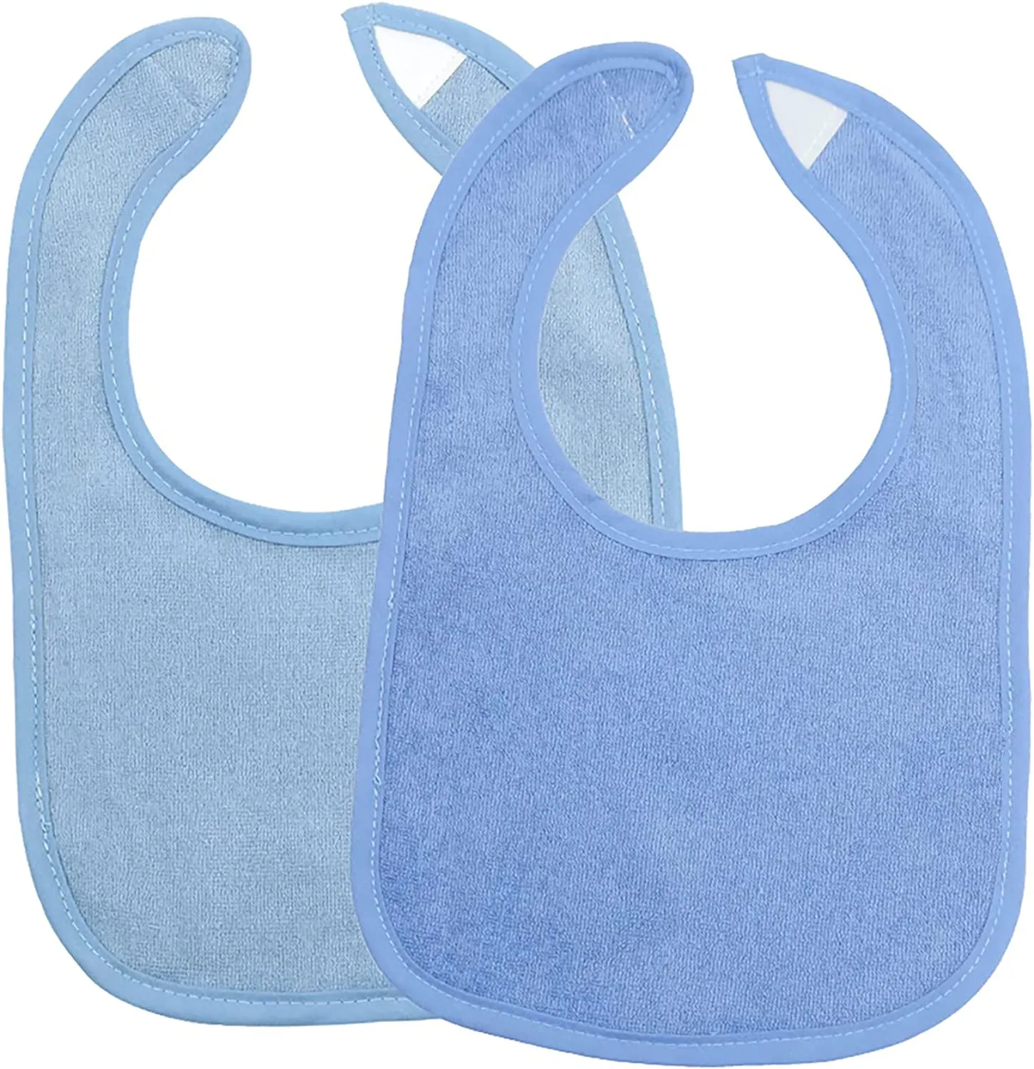 Unisex Baby Cotton Terry Drooler Bibs with PEVA Back