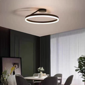 Modern Minimalist <b>LED</b> Circle Ceiling <b>Light</b>, Ideal for Bedroom, Study, Dining Room & Balcony - Product Image 1