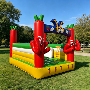 Château gonflable à thème lapin et carotte pour enfants, idéal pour les fêtes en plein air et la <span class=keywords><strong>location</strong></span> - Product Image 2