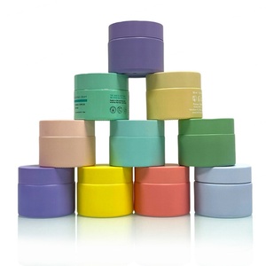 Crème de soin de la peau de luxe 100 ml, contenants en verre, pots cosmétiques en verre ambré givré mat noir avec couvercles - Product Image 4