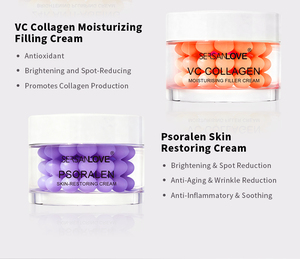 Crème hydratante pour le visage anti-âge raffermissante naturelle 24K, blanchissante, collagène hydrolysé, capsule de gelée, crème gel pour le visage - Product Image 3