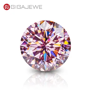 GIGAJEWE 사쿠라 핑크 컬러 매화 라운드 컷 moissanite 보석 만들기