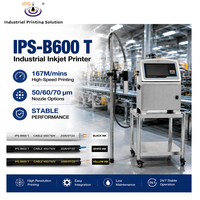 Mesin Cetak Tinta Industri IPS-B600 T Harga Terjangkau 32 Titik Printer Cij Tinta Putih untuk Kabel Listrik MFG EXP Kode Batch
