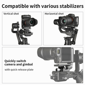 Kit de stabilisation de cage anti-vibration Selens L Plate pour appareil photo <span class=keywords><strong>Sony</strong></span> A7 <span class=keywords><strong>III</strong></span>/<span class=keywords><strong>a7R</strong></span> <span class=keywords><strong>III</strong></span>/a9 - Product Image 6