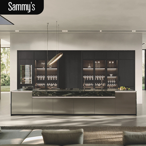 Muebles <span class=keywords><strong>de</strong></span> Cocina, Estante Extraíble para Platos, Juego <span class=keywords><strong>de</strong></span> Cocina Modular <span class=keywords><strong>de</strong></span> Madera Real, Diseño Moderno <span class=keywords><strong>con</strong></span> Estantes - Product Image 1