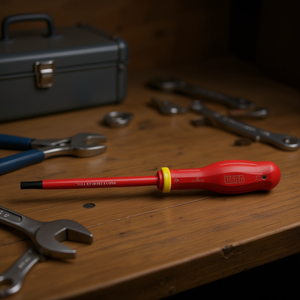 Screwdriver 091 Red Handle With Yellow <b>Ring</b> And Black Tip For Precision Work - Product Image 3