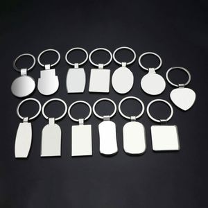 DIY Laser Printing Epoxy Logo Keychain Metal Zinc Alloy Round <b>Square</b> Rectangle Oval Shape Custom Keyring - Product Image 4