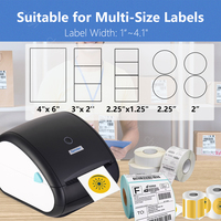 Nouveau modèle d'imprimante d'étiquettes d'expédition thermique directe 4*6 pouces autocollant couleur résolution 203dpi sans fil LAN WiFi Compatible