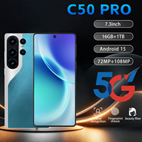 Camon 50 Pro Octa Core 16GB+1TB Android15 5G Smartphone de 7.3 Pulgadas con Desbloqueo Facial, Versión Global, Teléfono Móvil Dual SIM
