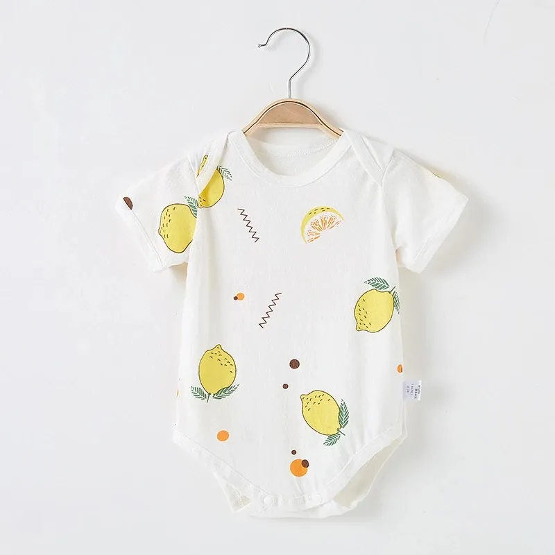 Bodysuit Katun Lengan Pendek Baru Lahir Bodysuit Bayi Laki-laki Perempuan Overall dan Overall Pakaian Bayi Baju Monyet Bayi Perempuan