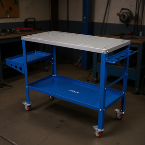 Table de travail portable en acier pour soudure, 36x18 pouces, capacité 1200 lb, poste de travail mobile pour équipement de réparation de freins - Product Image 2