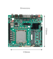 Carte mère industrielle Mini-ITX EVUC OEM ODM Intel I3 12100 12e génération DDR4 Max 64 Go EDP 2.2 DP Quad Display Nouveau PC de bureau