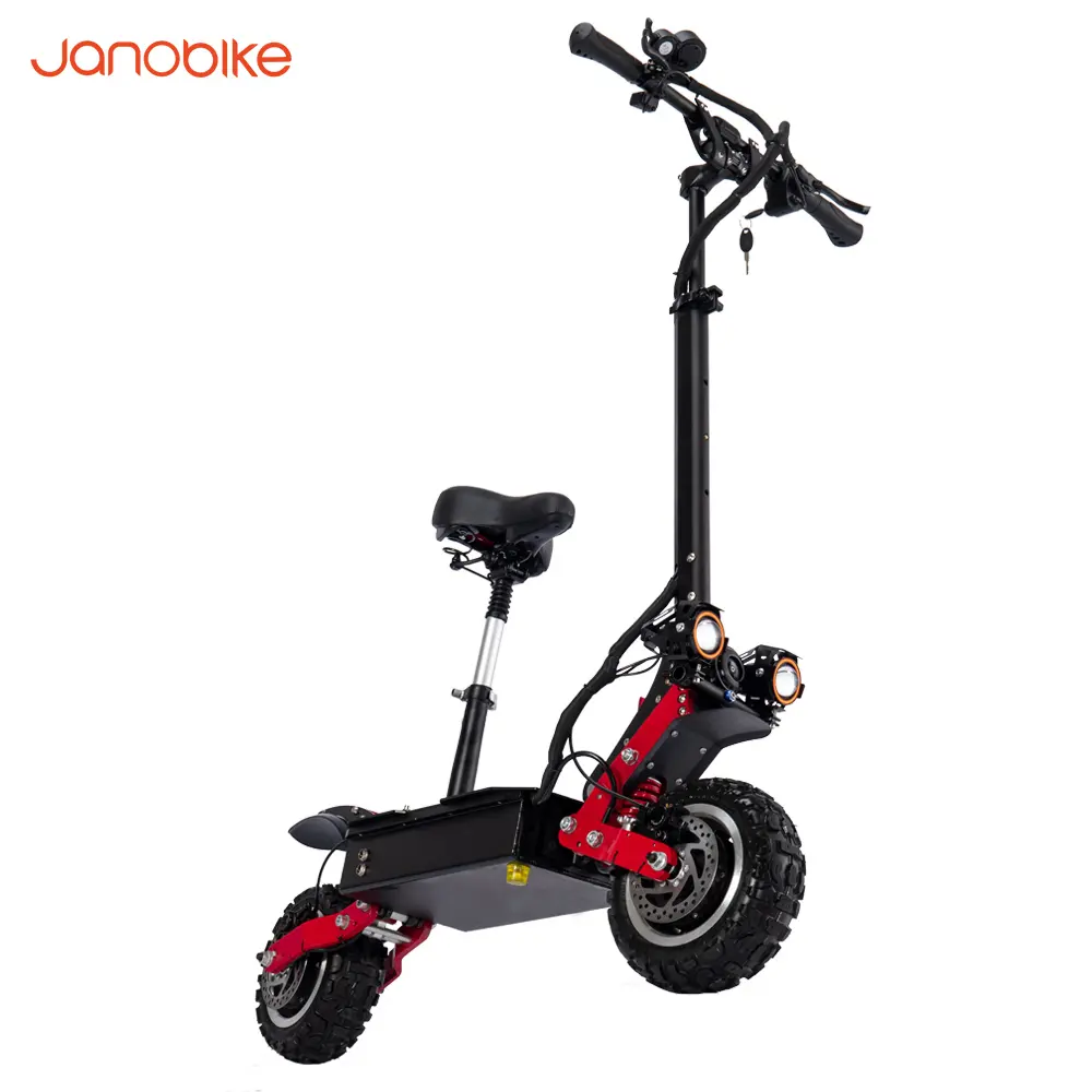 Janobike 11 inch Inflatable tires 5600w Top speed 85km/H rear motors provide powerful power off road electric motorcycle scooter