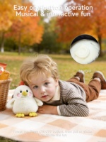 Jouet interactif Tumama pour enfants 18 mois+, jouet musical en peluche pour bébé, poussin en peluche lavable, poupée dansante, jouet pour bébé pour le temps sur le ventre et la marche à quatre pattes