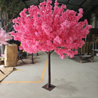Arbre de cerisier artificiel pleureur de 1,5 m pour extérieur, en soie, fait main, haute simulation, pour décorations de mariage et de fête