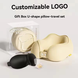 Oreiller de voyage en U portable avec mousse à mémoire de forme, sensation rafraîchissante, soutien du cou pour les voyages, le bureau, la sieste, les hôtels et le camping - Product Image 2