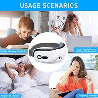 Masajeador Ocular Inteligente Inalámbrico con Música, Cuidado de la Fatiga Ocular, Masaje con Calor, 6 Modos de Vibración, 4D, Recargable por USB
