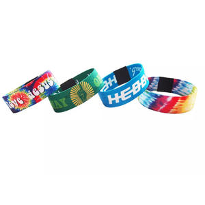 Toptan fabrika fiyat yumuşak Polyester elastik bileklik kumaş bileklik moda - Product Image 4