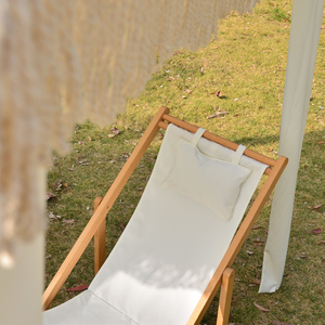 Conjunto de <span class=keywords><strong>Playa</strong></span> Boho OEM Personalizado, Silla Colgante de Madera de Teca Premium y Sombrilla con Flecos a Juego para Colección de Marca Boutique - Product Image 4