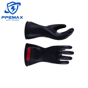 Guantes Aislantes de Voltaje Flexibles de Caucho Negro Clase 0 con Textura Lisa, Guantes de Seguridad para Trabajadores Linieros, Máx. Voltaje de uso 5000V - Product Image 3
