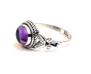 Bague en argent sterling 925 avec pierres précieuses Bagues en pierre d'améthyste à vendre - Product Image 3