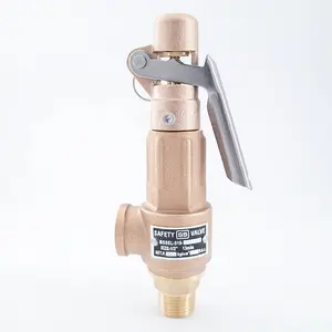 S10 S10L DN15/20/25/40 bronze safety valve steam adjustable pressure full copper 10/20/30bar pressure relief valve with handle