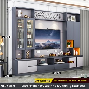 <span class=keywords><strong>2025</strong></span> thiết kế hiện đại bằng đá cẩm thạch TV đứng tường đơn vị lưu trữ nhà hiển thị bằng gỗ TV Tủ sang trọng Đồ nội thất phòng khách - Product Image 3