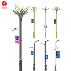 Poteau d'éclairage public intelligent LED de qualité supérieure, vente en gros d'usine, avec caméra CCTV, étanche IP65, construction en aluminium, garantie de 3 ans - Product Image 4