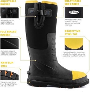 <span class=keywords><strong>Bottes</strong></span> de <span class=keywords><strong>chasse</strong></span> en néoprène imperméables pour hommes, pour l'hiver, en caoutchouc, pour l'extérieur - Product Image 3