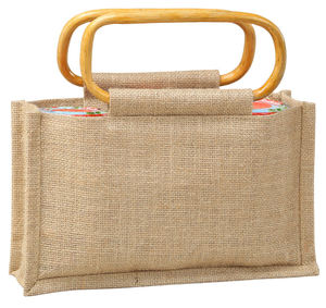 ถุงกระสอบป่านแบบมีหูหิ้วสามขวด ถุงกระสอบป่านใส่แยม ถุงย่อยสลายได้ ผลิตในรัฐเบงกอลตะวันตก ประเทศอินเดีย - Product Image 2