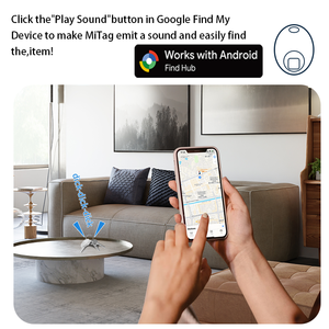 อุปกรณ์ติดตาม Android <span class=keywords><strong>Google</strong></span> Find My Hub, แบตเตอรี่ใช้งานได้ 1 ปี, มาตรฐาน IP65, สำหรับค้นหากุญแจและกระเป๋าเดินทาง - Product Image 3