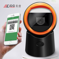 Escáner de Código de Barras 2D Manos Libres EDOO D45, Lector de Códigos QR Omnidireccional de Escritorio para Pagos Móviles, Sistema de Terminal POS para Minoristas